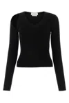 Alexander Mcqueen Alexander Mc Queen Slashed Ribbed Knit Jumper In Black