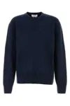 Alexander Mcqueen Men's Melange Wool Blend Sweater In Blue