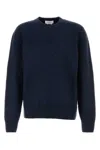 Alexander Mcqueen Men's Melange Wool Blend Sweater In Blue