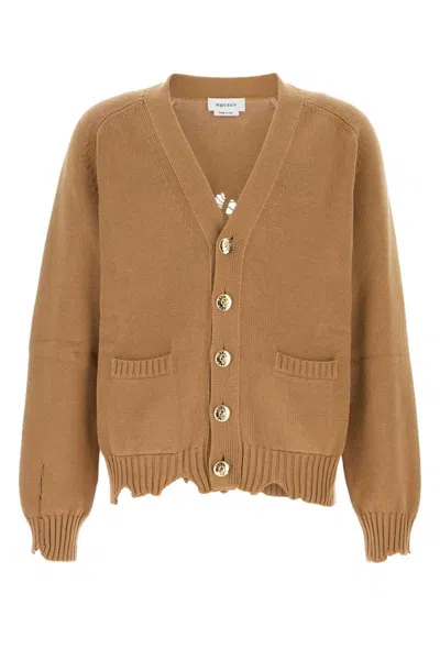 Alexander Mcqueen Knitwear In Brown