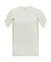 Alexander Mcqueen Alexander Mc Queen T Shirt With Ruffles In White