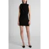 Alexander Mcqueen Wool Crepe Dress In Black