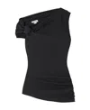 Alexander Mcqueen Mcqueen Women Asymmetrical Top In Black
