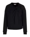 Alexander Mcqueen Knot-embellished Cotton Sweatshirt In Black