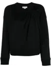 Alexander Mcqueen Knot-embellished Cotton Sweatshirt In Black
