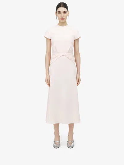 Alexander Mcqueen Knot Waist Midi Dress