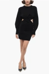 Alexander Mcqueen Mini Wool Twisted Dress