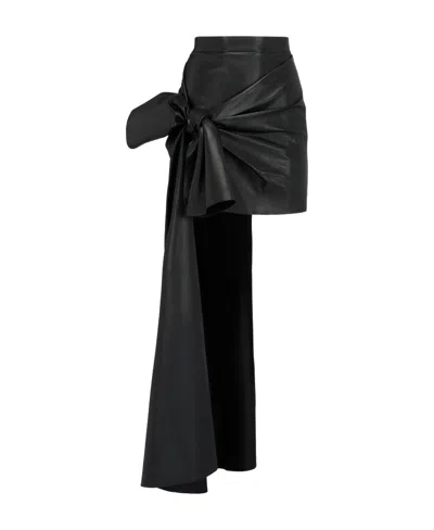 ALEXANDER MCQUEEN ALEXANDER MCQUEEN KNOTTED DRAPE MINI SKIRT
