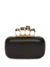 Alexander Mcqueen Structured Clutch With Chain Strap And Knuckle Rings