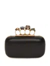 Alexander Mcqueen Structured Clutch With Chain Strap And Knuckle Rings