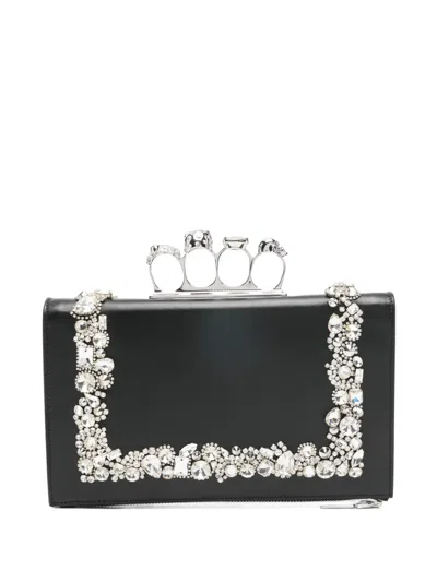 Alexander Mcqueen Knuckle Clutch Bag In Black