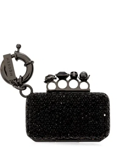 Alexander Mcqueen Knuckle Clutch Charm Bag Charm In Black