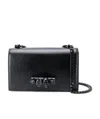 Alexander Mcqueen Blackout Leather Crossbody Knuckle Bag In Black