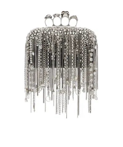 Alexander Mcqueen Knuckle Embellished Clutch Bag