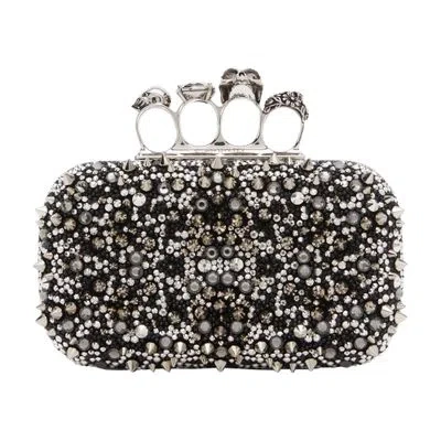 Alexander Mcqueen Skull Clutch In Black