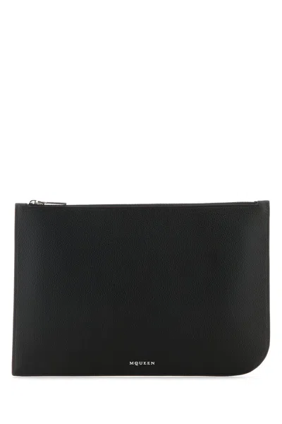 Alexander Mcqueen L Sling Zip Pouch-tu Nd  Male In Black