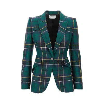 ALEXANDER MCQUEEN L TARTAN SINGLE-BREASTED JACKET