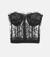 Alexander Mcqueen Lace Bustier In Black