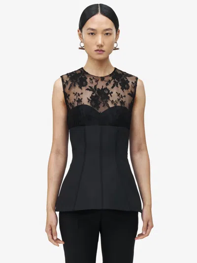 ALEXANDER MCQUEEN LACE BUSTIER TOP