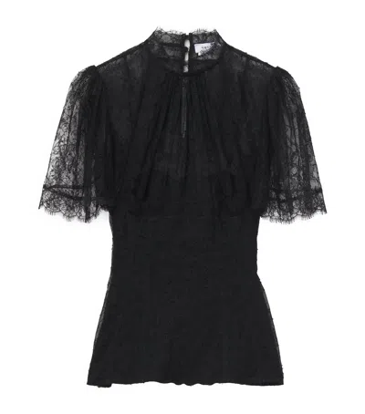 Alexander Mcqueen Lace-detail Blouse In Black