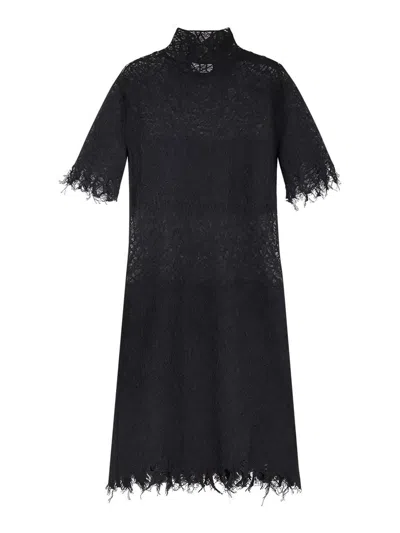 Alexander Mcqueen Lace Dress With Cotton