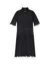 Alexander Mcqueen Lace Dress With Cotton Inserts And Organic Silk In Black