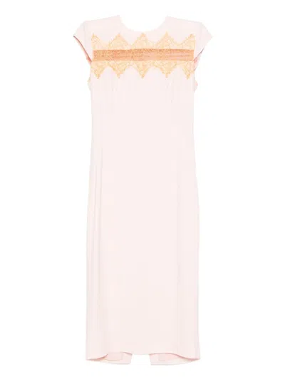 Alexander Mcqueen Lace-insert Midi Dress