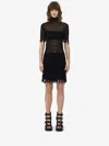 Alexander Mcqueen Lace Dress With Cotton Inserts And Organic Silk In Black