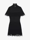 Alexander Mcqueen Lace Mini Dress In Black