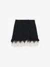 Alexander Mcqueen Mcqueen Cobweb Lace Wool Gabardine Miniskirt