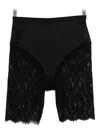 Alexander Mcqueen Lace-panelled Shorts In Black