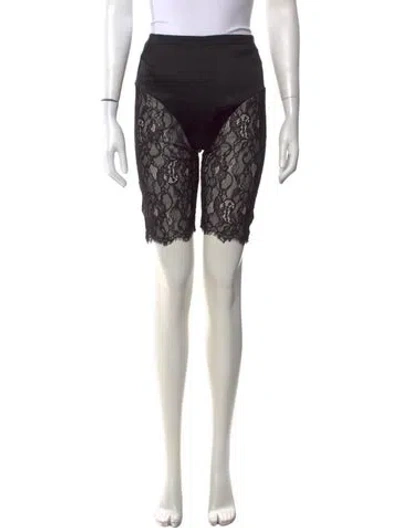 Pre-owned Alexander Mcqueen Lace Pattern Knee-length Shorts In Black