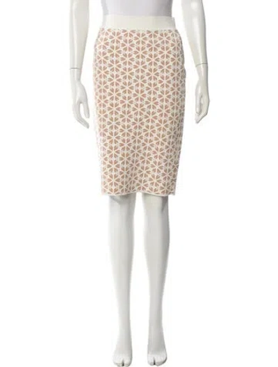 Pre-owned Alexander Mcqueen Lace Pattern Knee-length Skirt In Neutral