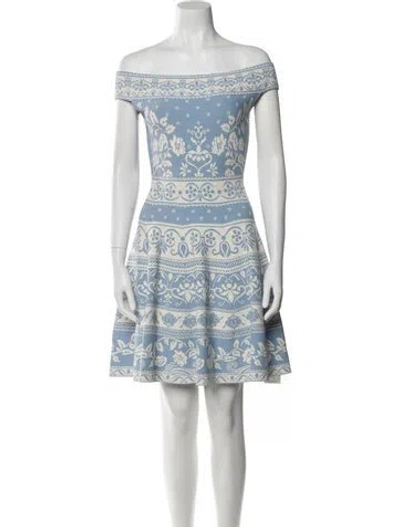 Pre-owned Alexander Mcqueen Lace Pattern Mini Dress