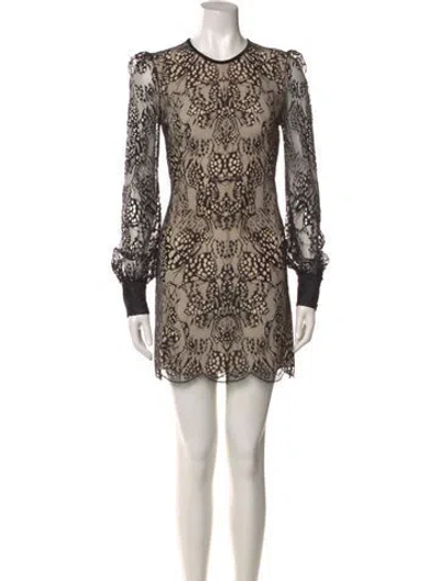 Pre-owned Alexander Mcqueen Lace Pattern Mini Dress W/ Tags In Neutral
