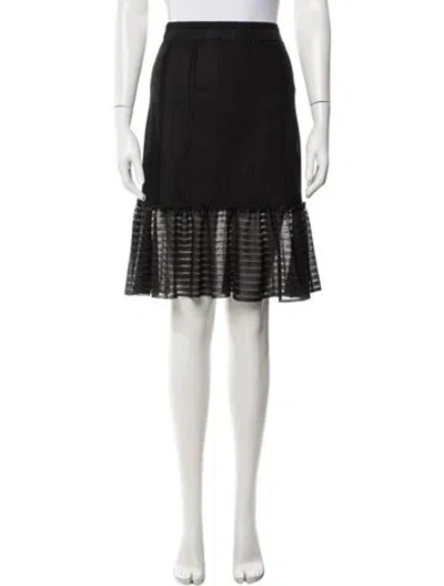 Pre-owned Alexander Mcqueen Lace Pattern Mini Skirt In Black