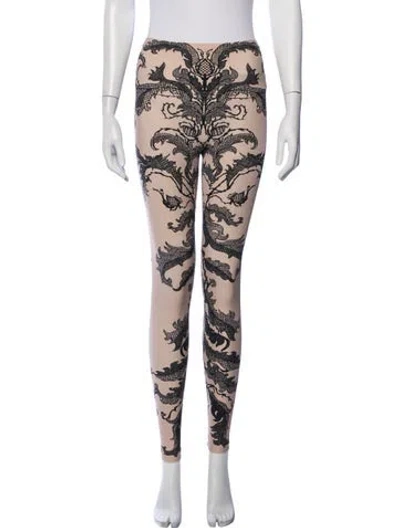 Pre-owned Alexander Mcqueen Lace Pattern Skinny Leg Pants In Neutrals