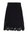 Alexander Mcqueen Lace-trim A-line Skirt In Black
