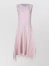 Alexander Mcqueen Lace-trimmed Sleeveless Midi Dress In Pink