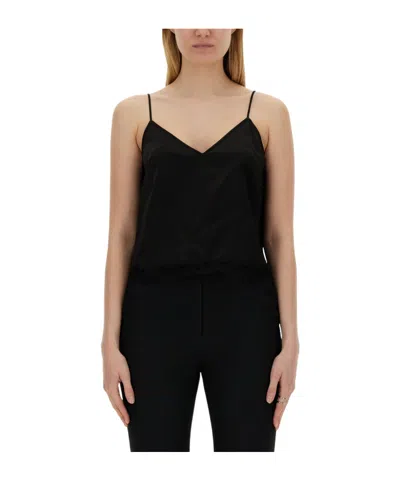 Alexander Mcqueen Alexander Mc Queen Top With Thin Straps In Black