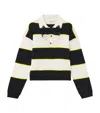 Alexander Mcqueen Lace-trim Stripe Rugby Shirt In Multi