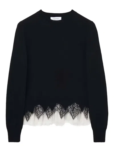 ALEXANDER MCQUEEN LACE-TRIM SWEATER