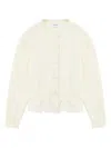 Alexander Mcqueen Wool-cashmere Cobweb-lace Cardigan In White