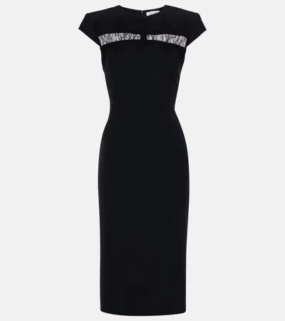 Alexander Mcqueen Lace-trimmed Midi Dress