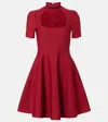 Alexander Mcqueen Mcqueen Lace Trim Skater Dress In Burgundy
