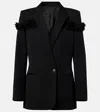 Alexander Mcqueen Lace-trimmed Wool Blazer