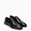 Alexander Mcqueen Logo-plaque Leather Derby Shoes In Black