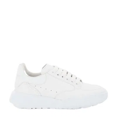 Alexander Mcqueen Lace-up Court Sneakers In White