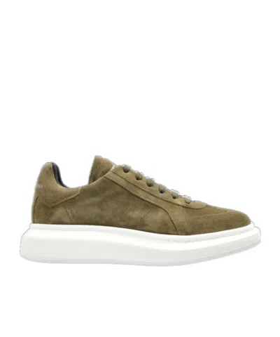 Alexander Mcqueen Oversized Retro Lace-up Sneakers In Green