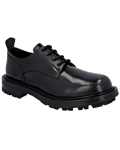 Alexander Mcqueen Derby Leather Loafers In Black